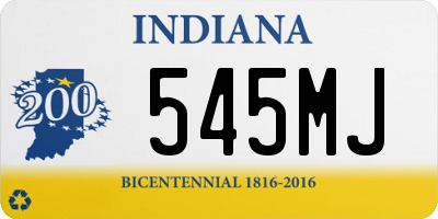 IN license plate 545MJ