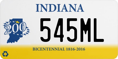 IN license plate 545ML