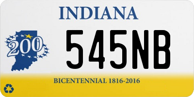 IN license plate 545NB