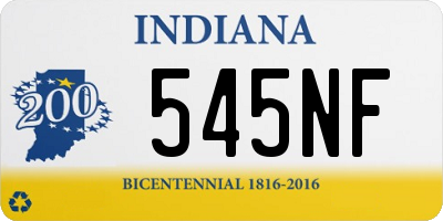 IN license plate 545NF