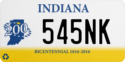 IN license plate 545NK