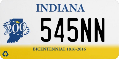 IN license plate 545NN