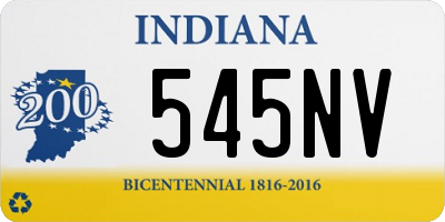 IN license plate 545NV