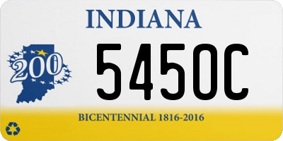 IN license plate 545OC