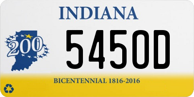 IN license plate 545OD