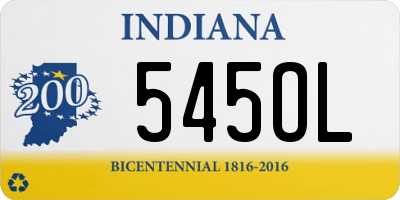 IN license plate 545OL