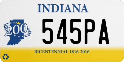 IN license plate 545PA