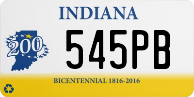 IN license plate 545PB