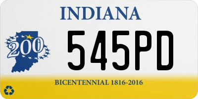 IN license plate 545PD