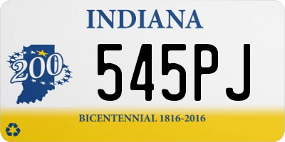 IN license plate 545PJ