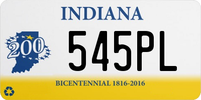 IN license plate 545PL