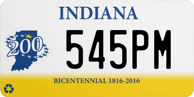 IN license plate 545PM