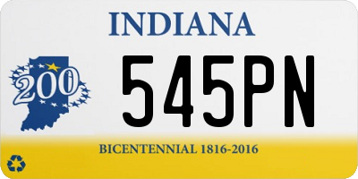 IN license plate 545PN