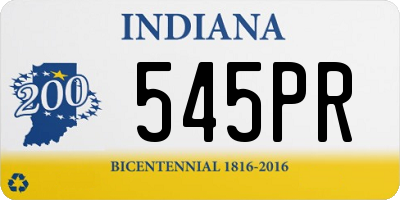 IN license plate 545PR