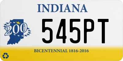 IN license plate 545PT