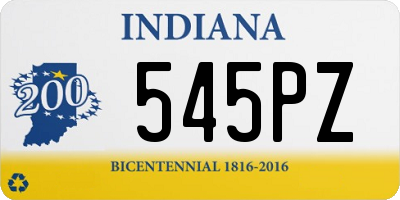 IN license plate 545PZ