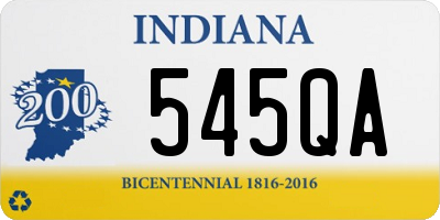 IN license plate 545QA