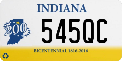 IN license plate 545QC