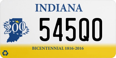 IN license plate 545QO