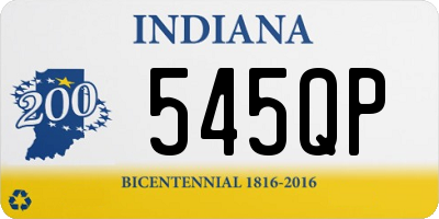 IN license plate 545QP