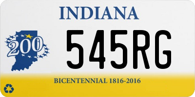 IN license plate 545RG