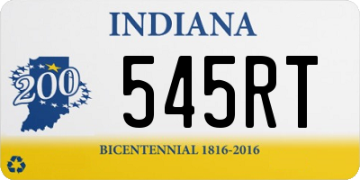 IN license plate 545RT