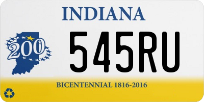 IN license plate 545RU