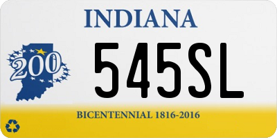 IN license plate 545SL