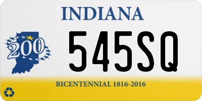 IN license plate 545SQ