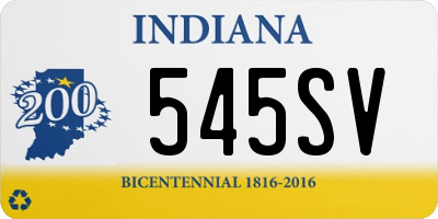 IN license plate 545SV