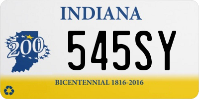 IN license plate 545SY