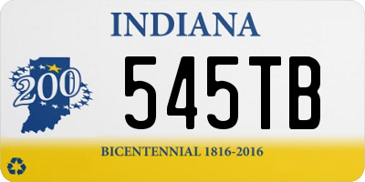 IN license plate 545TB