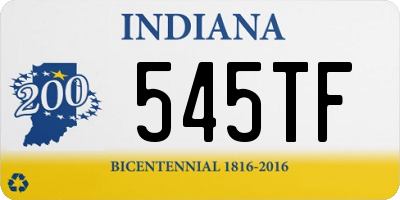 IN license plate 545TF