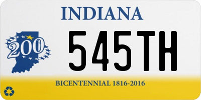 IN license plate 545TH