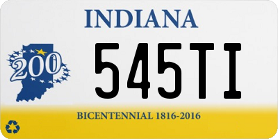 IN license plate 545TI