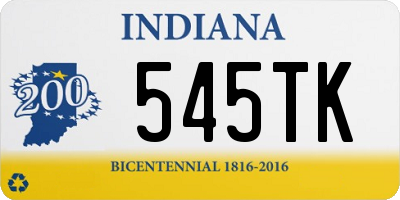 IN license plate 545TK