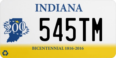 IN license plate 545TM