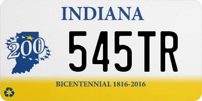 IN license plate 545TR