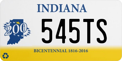 IN license plate 545TS