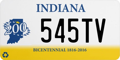 IN license plate 545TV