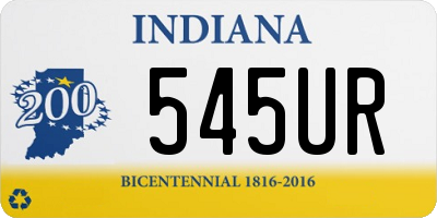 IN license plate 545UR