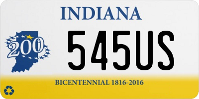 IN license plate 545US