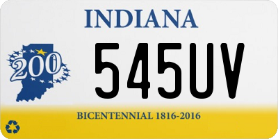 IN license plate 545UV