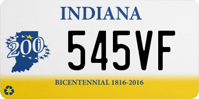 IN license plate 545VF