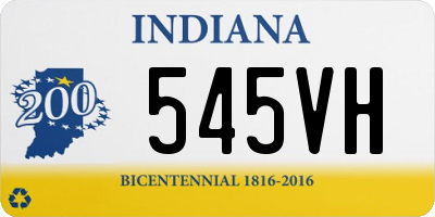 IN license plate 545VH