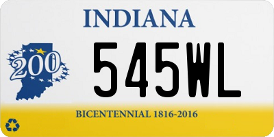 IN license plate 545WL