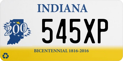 IN license plate 545XP