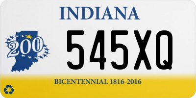IN license plate 545XQ