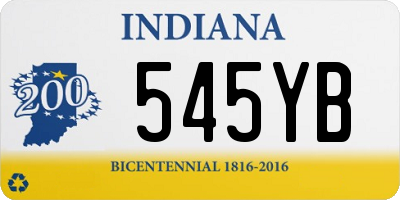 IN license plate 545YB