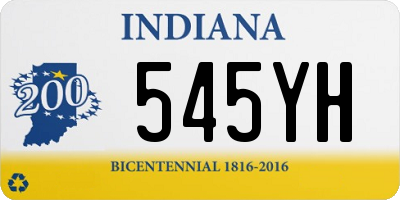 IN license plate 545YH